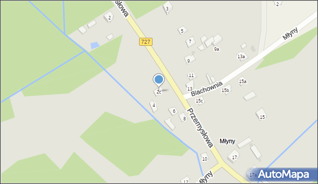 Przysucha, Młyny, 2c, mapa Przysucha