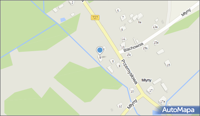 Przysucha, Młyny, 4, mapa Przysucha