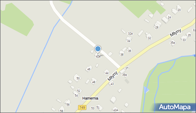 Przysucha, Młyny, 42a, mapa Przysucha