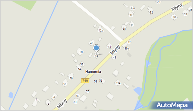 Przysucha, Młyny, 48, mapa Przysucha