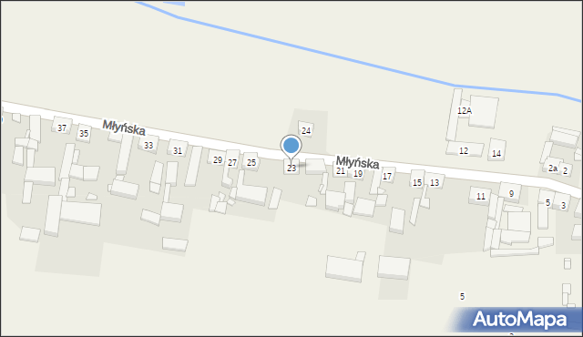 Radawnica, Młyńska, 23, mapa Radawnica