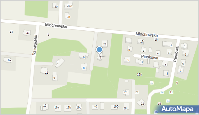 Rozalin, Młochowska, 25B, mapa Rozalin