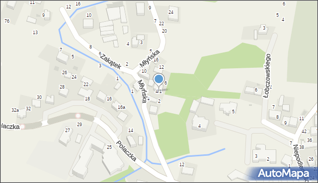 Rudawa, Młyńska, 4/1, mapa Rudawa