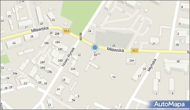 Rypin, Mławska, 24, mapa Rypin