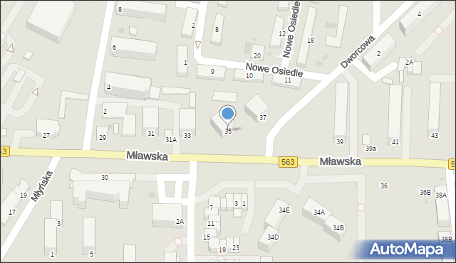 Rypin, Mławska, 35, mapa Rypin