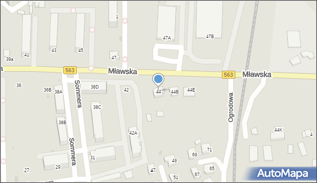 Rypin, Mławska, 44, mapa Rypin