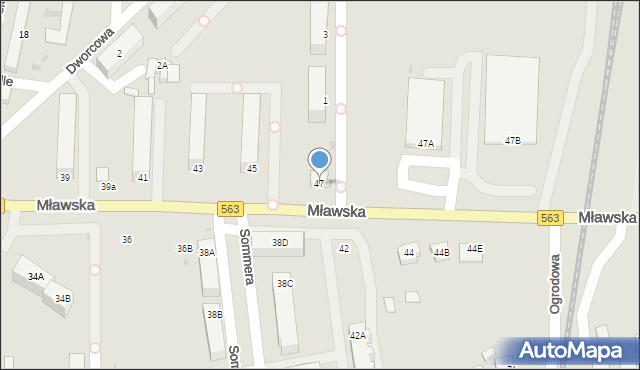 Rypin, Mławska, 47, mapa Rypin