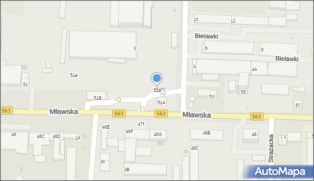 Rypin, Mławska, 52a, mapa Rypin