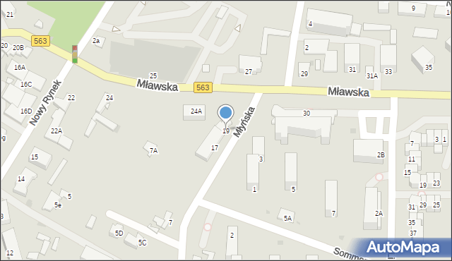 Rypin, Młyńska, 19, mapa Rypin