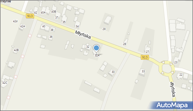 Siemonia, Młyńska, 32A, mapa Siemonia