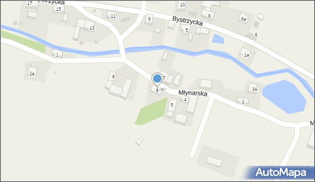 Stara Bystrzyca, Młynarska, 6, mapa Stara Bystrzyca