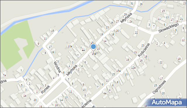 Strzeleczki, Młyńska, 10a, mapa Strzeleczki