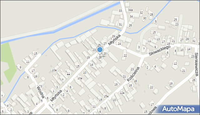 Strzeleczki, Młyńska, 18, mapa Strzeleczki