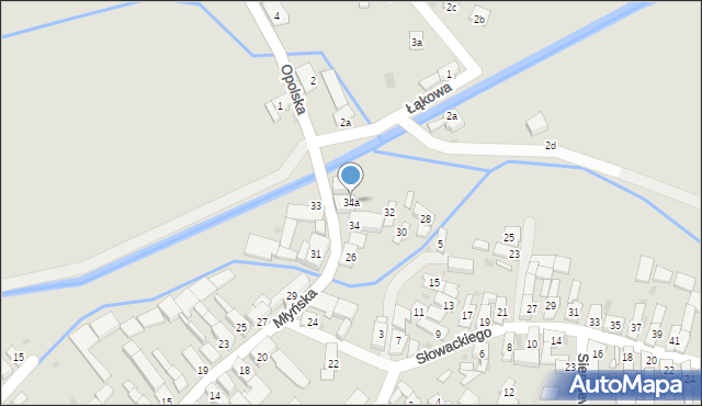 Strzeleczki, Młyńska, 34a, mapa Strzeleczki