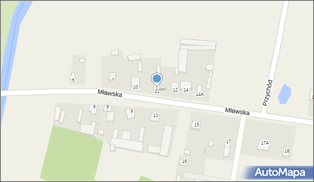 Szreńsk, Mławska, 11, mapa Szreńsk