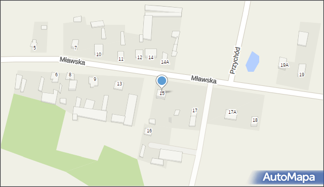Szreńsk, Mławska, 15, mapa Szreńsk