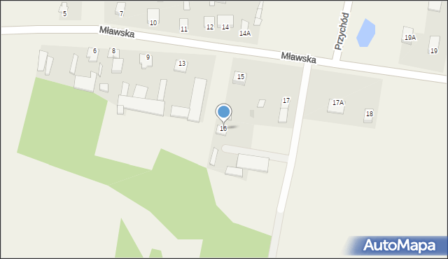 Szreńsk, Mławska, 16, mapa Szreńsk