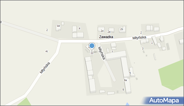 Szymanów, Młyńska, 11, mapa Szymanów