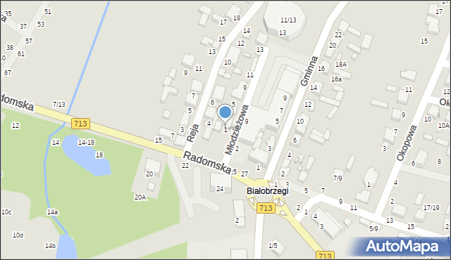 Tomaszów Mazowiecki, Młodzieżowa, 1, mapa Tomaszów Mazowiecki