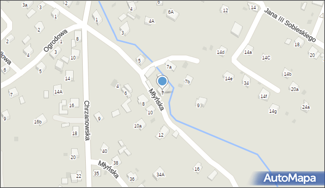 Trzebinia, Młyńska, 7, mapa Trzebinia