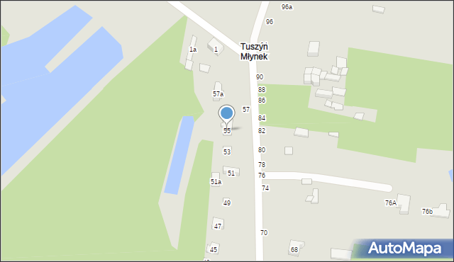 Tuszyn, Młynkowa, 55, mapa Tuszyn