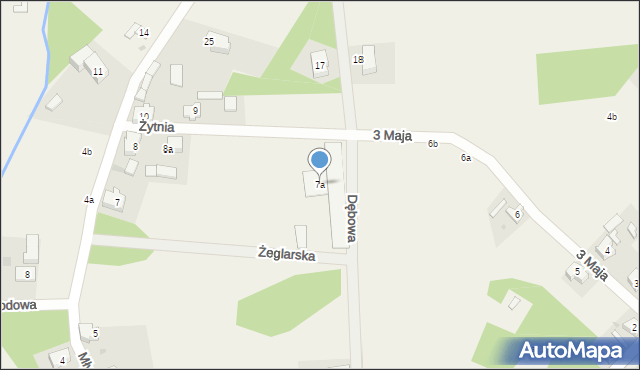 Uraz, Młyńska, 7a, mapa Uraz