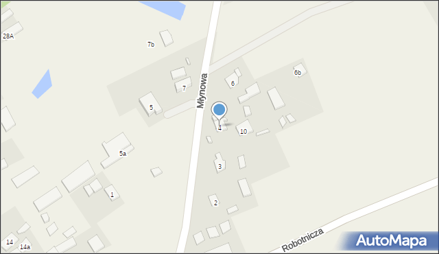 Warpuny, Młynowa, 4, mapa Warpuny