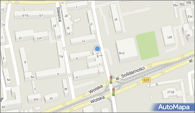 Warszawa, Młynarska, 9, mapa Warszawy