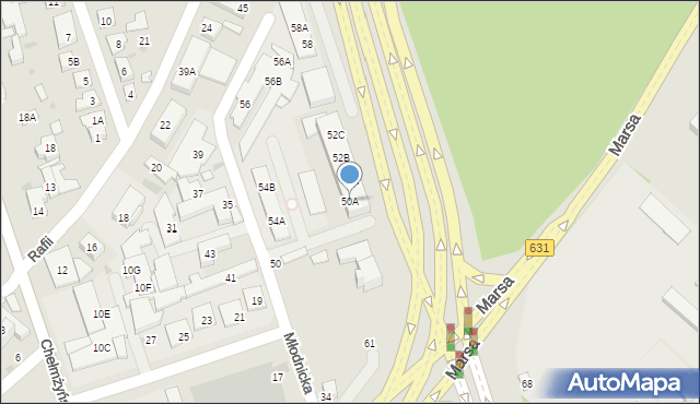 Warszawa, Młodnicka, 50A, mapa Warszawy