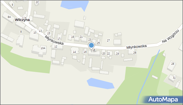 Wilczyna, Młynkowska, 18A, mapa Wilczyna