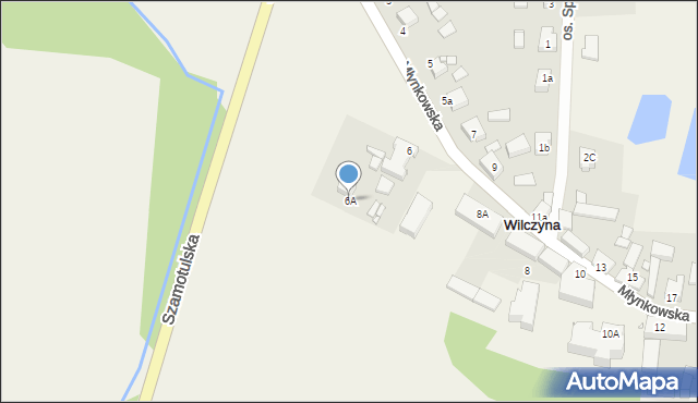 Wilczyna, Młynkowska, 6A, mapa Wilczyna