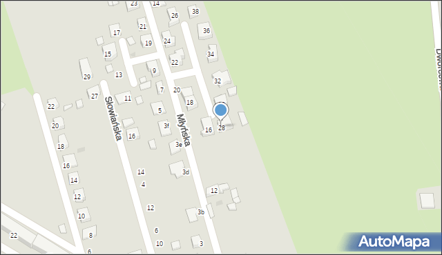 Witkowo, Młyńska, 28, mapa Witkowo