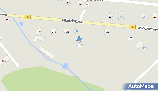 Wodzisław Śląski, Młodzieżowa, 135a, mapa Wodzisławia Śląskiego