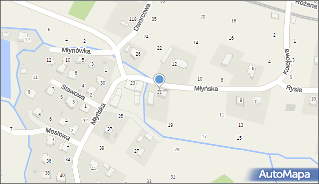 Wola Filipowska, Młyńska, 21, mapa Wola Filipowska