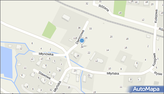 Wola Filipowska, Młyńska, 24, mapa Wola Filipowska