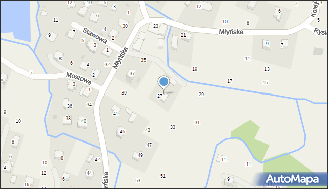 Wola Filipowska, Młyńska, 323, mapa Wola Filipowska