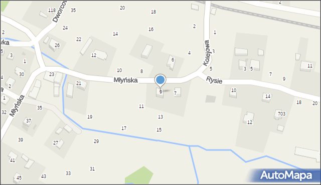 Wola Filipowska, Młyńska, 9, mapa Wola Filipowska