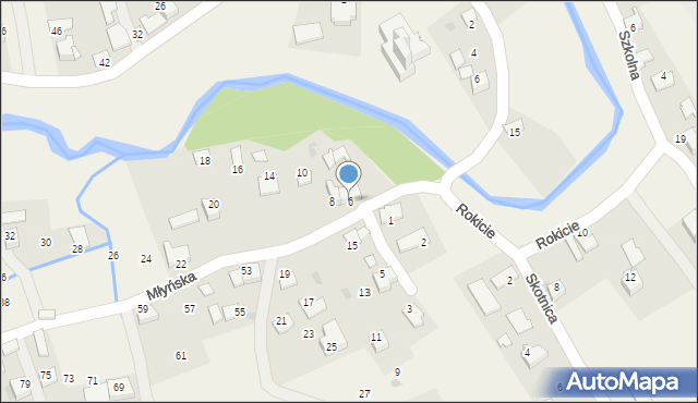 Wola Radziszowska, Młyńska, 6, mapa Wola Radziszowska