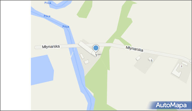 Wólka, Młynarska, 3, mapa Wólka