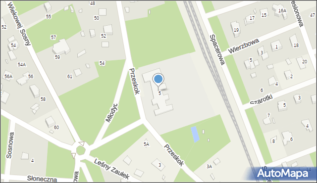 Zalesie Górne, Młodych Wilcząt, 7A, mapa Zalesie Górne