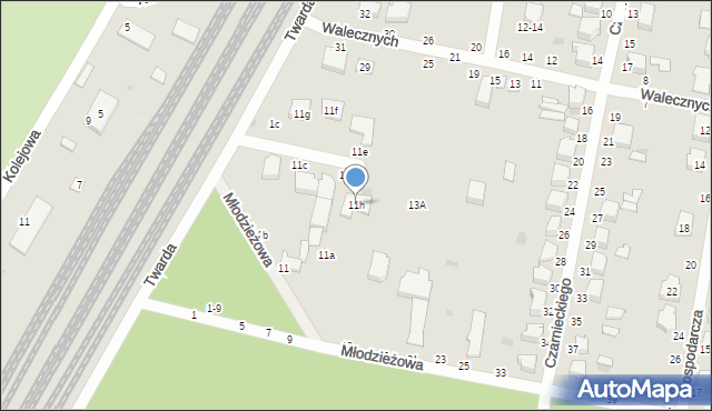 Zgierz, Młodzieżowa, 11h, mapa Zgierz