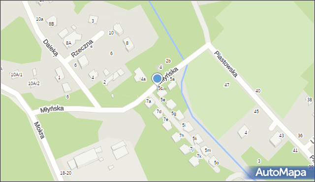 Żyrardów, Młyńska, 5d, mapa Żyrardów