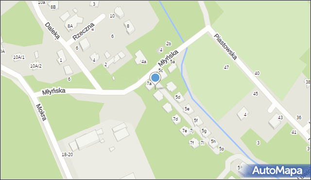 Żyrardów, Młyńska, 7c, mapa Żyrardów