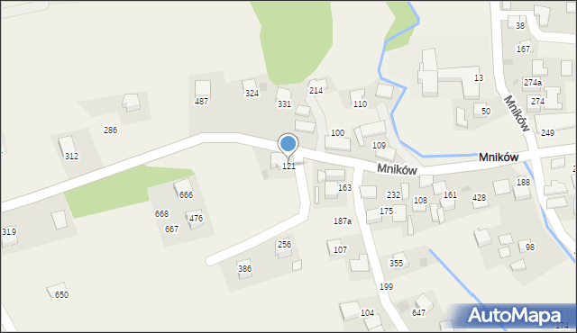 Mników, Mników, 121, mapa Mników