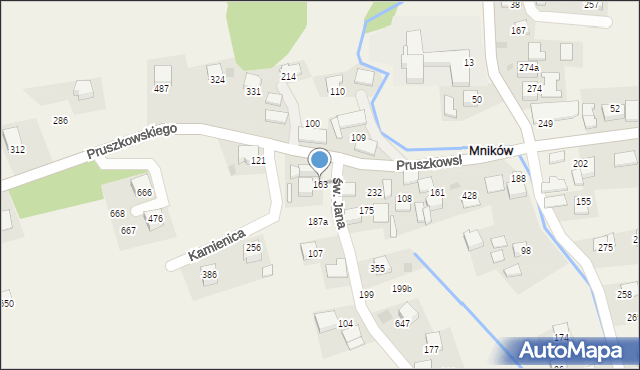 Mników, Mników, 163, mapa Mników