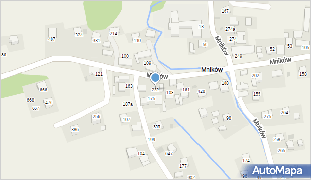 Mników, Mników, 232, mapa Mników