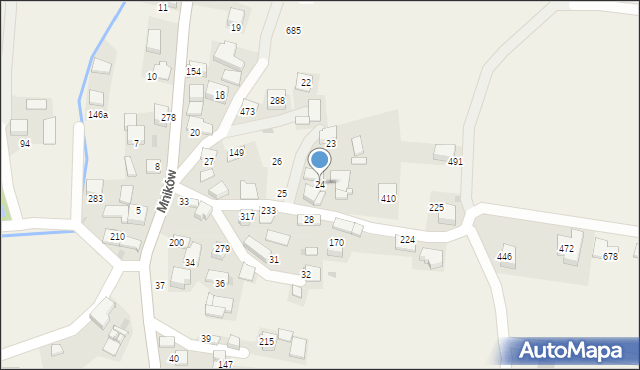 Mników, Mników, 24, mapa Mników