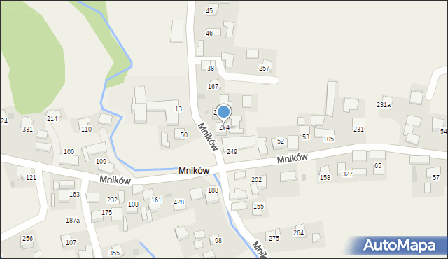 Mników, Mników, 274, mapa Mników