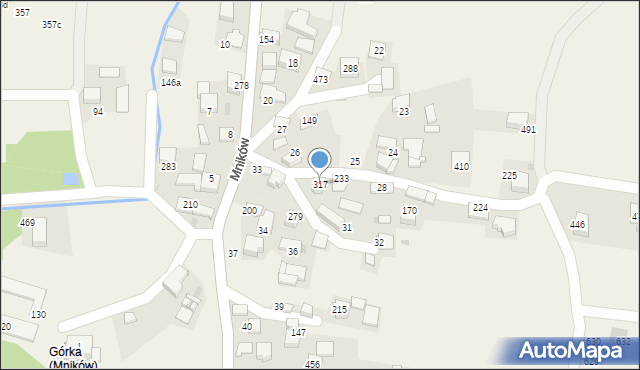 Mników, Mników, 317, mapa Mników