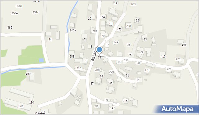 Mników, Mników, 33, mapa Mników